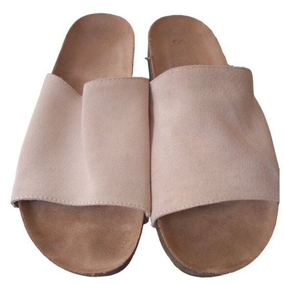 Splendid Women's Slide on sandals light Pink Suede Size 9.5 - Picture 1 of 7
